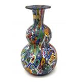 Millefiori Murano Art Glass Small Vase 4.25'