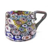 Millefiori Murano Art Glass Cup 2' Tall