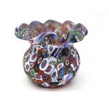 Millefiori Murano Art Glass Toothpick Holder 2'