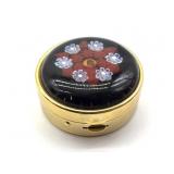 Millefiori Murano Art Glass Pill Case 1.75'