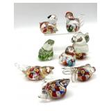 Made in China Art Glass Figures 2.75'