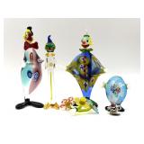 Murano Art Glass Clown Figures 5.25' Tall and