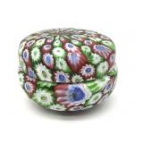 Millefiori Murano Art Glass Lidded Dish 3.25' x