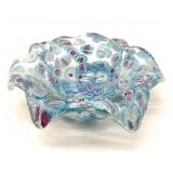 Millefiori Murano Art Glass Bowl 6' x 2'