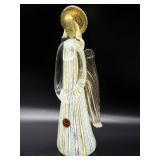 Latticino Murano Art Glass with Gold Fleck Angel