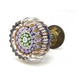 Millefiori Murano Art Glass Fluted Drawer Pull