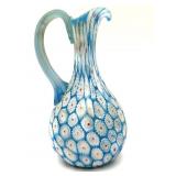 Millefiori Murano Art Glass Pitcher Vase 6.25'