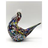 Millefiori Murano Art Glass Rooster Figure 6' x