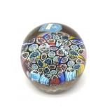 Millefiori Murano Art Glass Paperweight 2' Tall