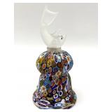 Millefiori Murano Art Glass Bell with Dolphin