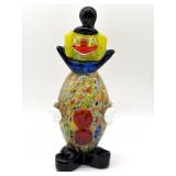 Millefiori Murano Art Glass Clown Figure 8'-