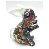 Millefiori Murano Satin Art Glass Animal Figure