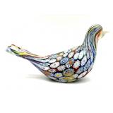 Millefiori Murano Art Glass Bird Figure 7' x 4'