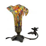 Millefiori Murano Art Glass Shade on Metal Floral