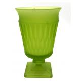 Green Satin Glass Spooner 6' Tall