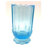 Aqua Blue Glass Spooner 5' Tall