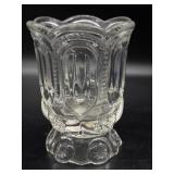 Glass Moon and Stars Pattern Spooner 5.25' Tall