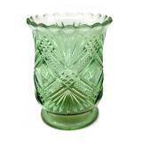 Green Glass Spooner 4.25' Tall