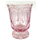 Pink Glass Moon and Stars Pattern Spooner 5.5'