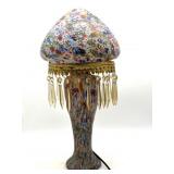 Vintage Millefiori Murano Art Glass Lamp with
