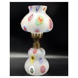 Millefiori Murano Art Glass Oil Lamp with