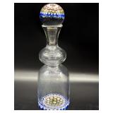 Millefiori Murano Art Glass Decanter Bottle with