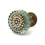 Millefiori Murano Art Glass Fluted Drawer Pull