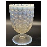 Opalescent Bubble Pattern Glass Spooner 5.5' Tall