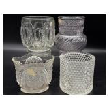 (4) Glass Spooners 4.5' Tall and Smaller