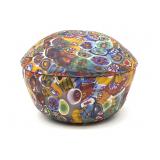 Millefiori Murano Art Glass Lidded Dish 3.25' x