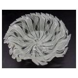 Latticino Murano Art Glass Small Bowl 4' x 1'