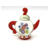 Millefiori Murano Art Glass Teapot 2.75'