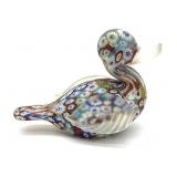 Millefiori Murano Art Glass Duck Figure 4? x