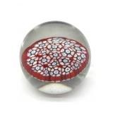 Millefiori Murano Art Glass Paperweight 2.5' Tall