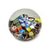 Millefiori Murano Art Glass Paperweight 3.5' x