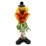 Murano Art Glass Clown Figure 8.25'
