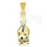 Millefiori Murano Art Glass Decanter Bottle with