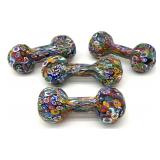 (4) Millefiori Murano Art Glass Knife Rests 4.5'
