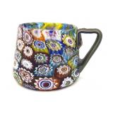 Millefiori Murano Art Glass Cup 2' Tall