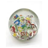 Millefiori Murano Art Glass Paperweight 2.5' Tall