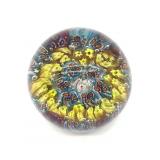 Millefiori Murano Art Glass Paperweight 2.5' Tall