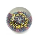 Millefiori Murano Art Glass Paperweight 2.5' Tall