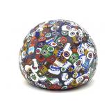 Millefiori Murano Art Glass Paperweight 2.5' Tall