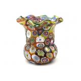 Millefiori Murano Art Glass Toothpick Holder 2.5'