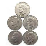 (5) 1972 and 1976 Eisenhower Dollars