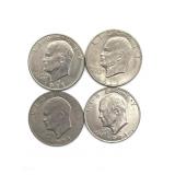 (4) 1971 Eisenhower Dollars