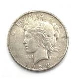 1925-S Peace Dollar - rim damage on reverse