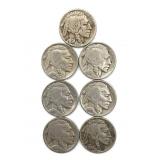 (7) Buffalo Nickels
