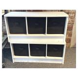 (2) Shelf Benches with Bins 35.5' x 14' x
