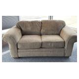 Sofa Mart Originals Tan Fabric Loveseat